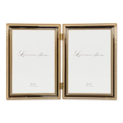 Image de Lawrence Frames Cadre classique à perles, double charnière, doré 12,7 x 17,8 cm