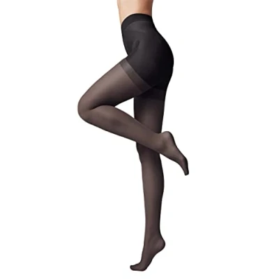 Image de Conte elegant X PRESS 20 DEN Collants Gainants avec Effet Push Up pour Femmes Ventre Plat Remonte Fesses Résistants Noir taille 4