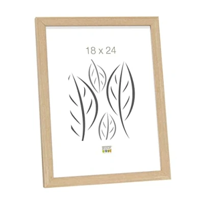 Image de Deknudt Frames S44CH1 Basic Cadre Photo Bois/MDF Chêne Fin 18 x 24 cm, Brun