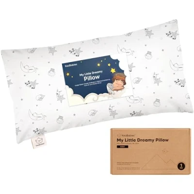 Image de Oreiller pour tout petit avec taie d&#039;oreiller 25x46 doux en coton bio enfants dormir, lavable petit, de voyage dormir (Slumber)