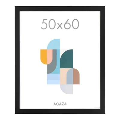 Image de ACAZA Cadre photo 50x60 cm Bois MDF Couleur Noir