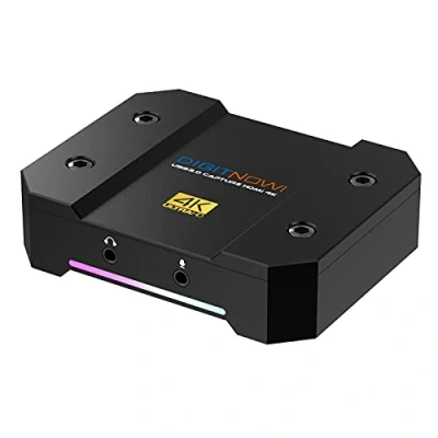 Image de DIGITNOW! Carte de Capture vidéo, 4K/2K/1080P 120 FPS HDR Zero Lag Passthrough, périphérique Jeu Full HD USB3.0, Ultra Faible Latence,Enregistrement et Streaming pour PC,PS5,Xbox,Switch