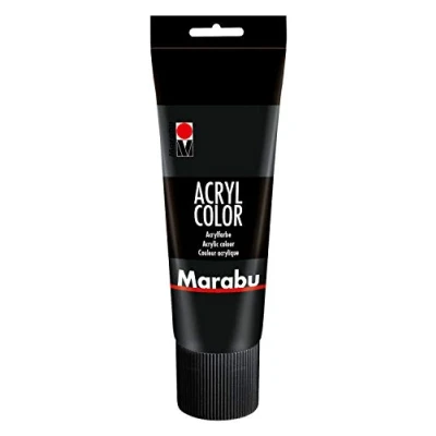 Image de Marabu 120125073 Acrylique Color, 225 ML, Noir
