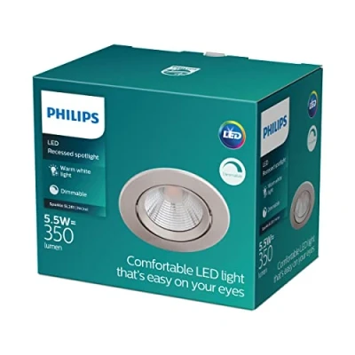 Image de Philips Spot LED encastrable SPARKLE, intensité variable, 5.5W, Silver
