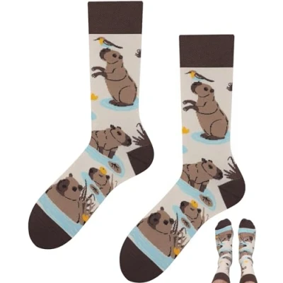 Image de TODO Chaussettes femme et homme Colors Fancy Funny avec un motif rigolo multicolore