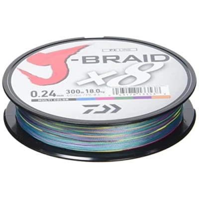 Image de Daiwa Jbraid 8 Braid 300 Ligne de pêche Multicolore Taille 0,240 mm