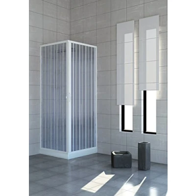 Image de Rollplast BLUN2CONCC28080080 Pare baignoire en PVC à deux volets, 80 x H 185 cm, ouverture angulaire., blanc