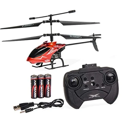 Image de Carson 500507070 Nano Tyrann Mini hélicoptère RC, modèle RTF (Ready to Fly) Robuste pour débutants, avec télécommande IR 2 canaux, Enfants à partir de 8 Ans, Rouge