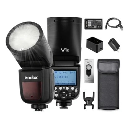 Image de Godox V1C Flash Speedlite Professionnel Speedlight Tête Ronde Wireless 2.4G pour Canon EOS Série 1500D 3000D 5D Mark III LL la Photographie de Studio/Portrait/Mariage