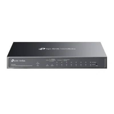 Image de TP Link Omada ES210GMP commutateur réseau Géré Gigabit Ethernet (10/100/1000) Connexion Ethernet, supportant l&#039;alimentation via ce port (PoE) Noir Neuf