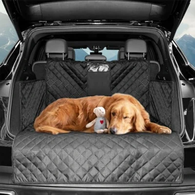Image de Traxenta Protection Coffre Voiture, Protege Voiture pour Chien Installation Rapide, Tapis de Facile à Nettoyer, Housse Plupart Voitures