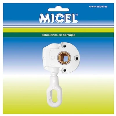 Image de MICEL 92549 Machine à enrouler auvent, avec crochet pour manivelle, mécanisme 1:7, auvents droits, couleur blanche, 77 x 35 135 mm.