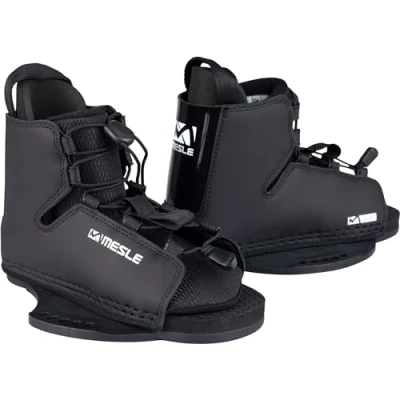 Image de Mesle Duro Fixations pour Wakeboard, 30 45EU, débutants &amp; avancés, Open Toe Boots, Grand réglage, Noir