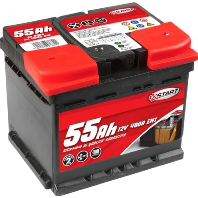Image de Batterie auto 55 Ah 12 V 480 A pôle positif droit cassette L1