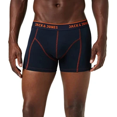 Image de Jack &amp; Jones Homme Jacsimple Trunks Noos Boxer, Multicolore (Burnt Ochre), XL EU