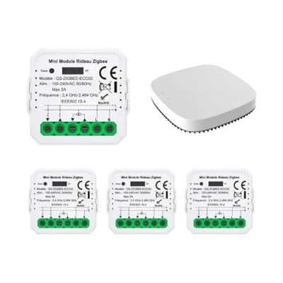 Image de Modules Interrupteur pour Volet Roulant Zigbee (4 pièces) + 1 passerelle SILAMP