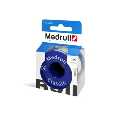 Image de Medrull Pansements de fixation Classic 5 m x 2 cm Ruban adhésif Blanc Rouleau en carton