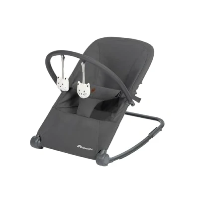 Image de BEBECONFORT ASTER, Transat ultra plat, ajustable, 2 positions d&#039;inclinaison, arche incluse, De 0 à 3 ans (15kg) TINTED GRAPHITE