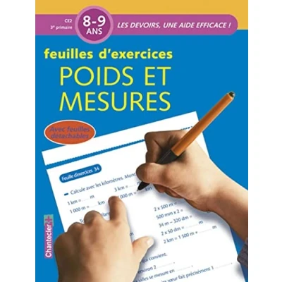 Image de POIDS ET MESURES 8 9 ANS CE2 FEUILLES D&#039;EXERCICES