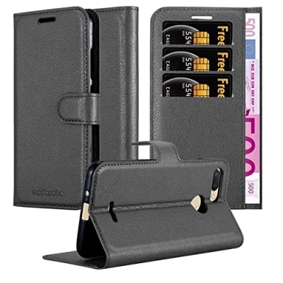 Image de cadorabo Coque pour Xiaomi RedMi 6 en Noir DE Jais Housse Protection avec Fermoire Magnétique, Stand Horizontal et Fente Carte Portefeuille Etui Poche Folio Case Cover