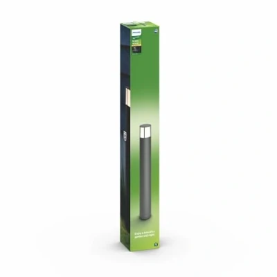 Image de Philips Mygarden, lampadaire extérieur LED potelet Stock, 6W, lumière blanc chaud, anthracite