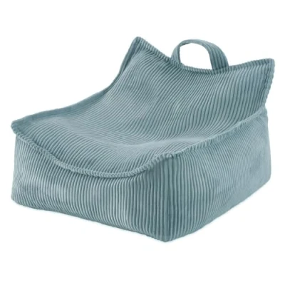 Image de MISIOO Pouf pour enfant Puffy Square Fauteuil En velours côtelé Idéal la chambre d&#039;enfant Facile à laver Léger et élégant 77 x 67 50 cm Bleu