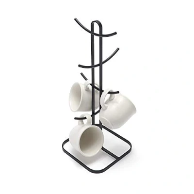 Image de simplywire Arbre à tasses rétro Fil plat noir mat 8
