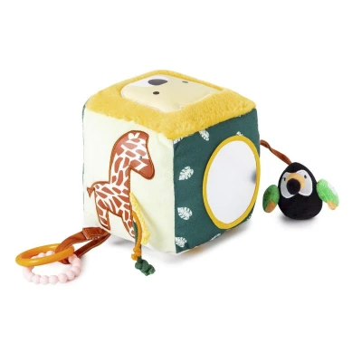 Image de Little Big Friends Soft Activity Cube Developmental Toy Encourages Hand Eye Coordination and Motor Skills Jungle
