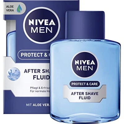 Image de Nivea Men Protection &amp; Soin après rasage Liquide dans 3er Paquet (3 x 100 ML ), Maintient la Peau Raser, Hydratant et Apaisant Du Visage
