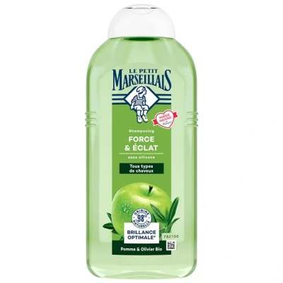 Image de Le petit marseillais shampooing force &amp; éclat pomme olivier bio