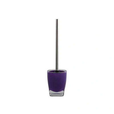 Image de MSV Brosse Wc avec support Acrylique &amp; Inox TAHITI Violet