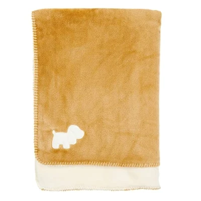 Image de Nattou Couverture Super Douce pour Bébé, Chien Charlie, Surface très Douce, 75 x 100 cm, Vegan, Polyester, Beige et Blanc