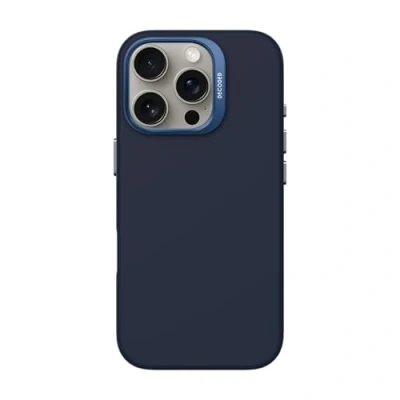 Image de DECODED coque en silicone pour iPhone 16 Pro, compatible MagSafe, matériau liquide doux au toucher, de protection intégrale, bords surélevés protéger l&#039;écran et l&#039;appareil photo, imprimé