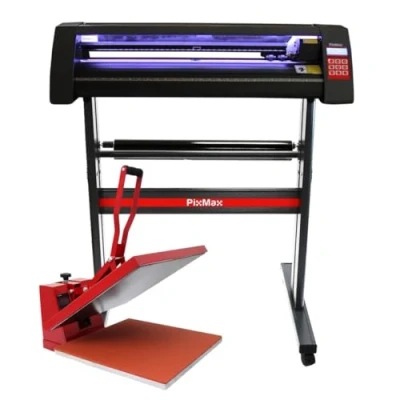 Image de PixMax Découpe de Vinyle 72 cm LED, Presse à Chaud 50 Création T Shirt, Autocollant, Transfert, Sublimation [12 SignCutPro2 &amp; Housse Protection Inclus