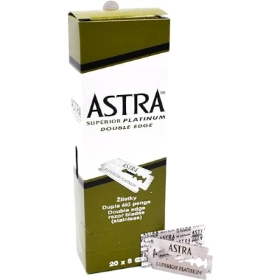 Image de Astra Lames de rasoir double face en platine lot 100 Fabriquees par Gillette P &amp; G