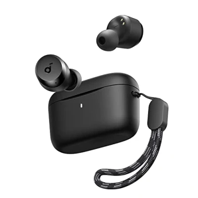 Image de soundcore by Anker A20i True Wireless Earbuds Écouteurs Bluetooth 5.3, 28 heures d&#039;autonomie, étanche, 2 microphones avec IA, écouteurs utilisables individuellement (noir) (reconditionné)