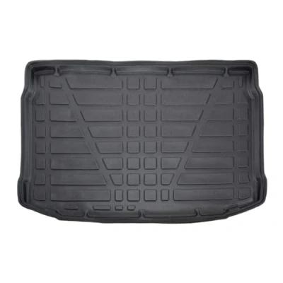 Image de Tapis de Coffre sur Mesure pour 207 2006 2012, Noir, Antidérapant, Bord Haut, Toutes Saisons, Adapté Animaux Compagnie