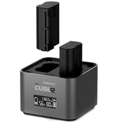 Image de Hähnel ProCube 2 DSLR Duo Charger for Nikon EU/UK/USA Plug EN EL14, EL15 and EL25 batteries Built in USB Charging Ports &amp; AA Slots