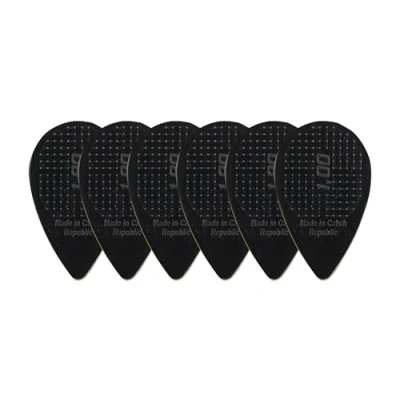 Image de D Grip Médiators Plectrum/Pick, Forme Balkan, 1,00 mm, noir, 6 pièces