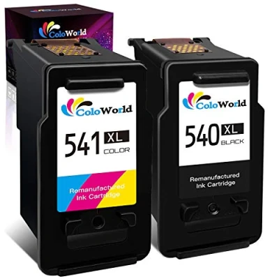 Image de PG 540XL CL 541XL Cartouches d&#039;encre, 540 541 Noir et Couleur Remanufacturée pour Canon Compatible avec Pixma MG3650 MG4250 MX475 MX535 TS5150 TS5151 imprimantes(2 Pack)