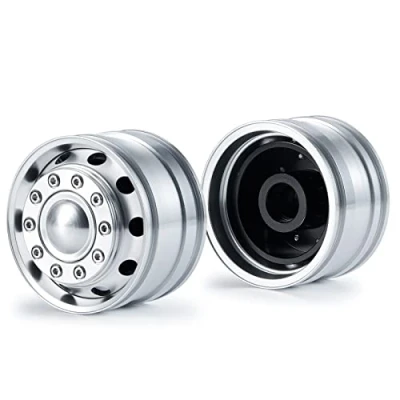 Image de AXspeed Lot de 2 moyeux roue avant en métal pour remorque Tamiya 1:14