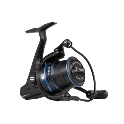 Image de PENN RIVal Moulinet Spinning Long Cast, pour la Pêche en Mer Surcasting, du Bord, lancer, depuis Plage, Poisson Plat, Bar, Maquereau, Blue, 6000