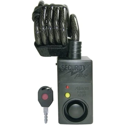 Image de Security Plus Antivol en spirale avec alarme Noir Taille unique