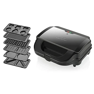 Image de ETA Machine à sandwich 6 en 1 I Sorento plus Revêtement antiadhésif pour un nettoyage facile sans brûlure 900 W Gaufrier Gaufreur, barbecue et bien encore