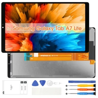 Image de Écran LCD pour Samsung Galaxy Tab A7 Lite T220 Display Tactile avec Réparation Kit SM (Noir,8.7&quot;)