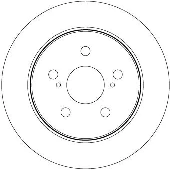 Image de TRW DF8335 Disque de frein 281 12 5 114,3 plein peint TOYOTA: C HR, RAV4 V, Camry VIII Berline, LEXUS: NX