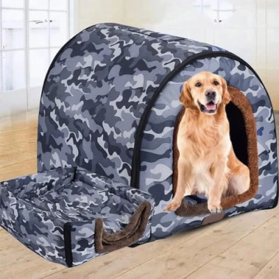 Image de DG Catiee Grande niche de luxe XL pour chien et chat petite, moyenne taille, chien, Lavable 70 x 57 55 cm