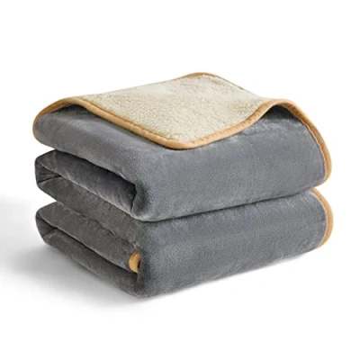 Image de Lesure Couverture Imperméable pour Ghiens Grande Taille 100x120cm Chiens Lavable, Protection de Canapé en Polaire Sherpa, Chats Douce et Moelleuse, Gris