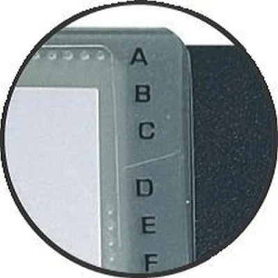 Image de Exacompta Réf. 75034E Carton de 5 Porte cartes visite amovible à spirales Exacard livré avec 20 pochettes détachables pour 120 fermeture par élastique format classer 85x55 mm