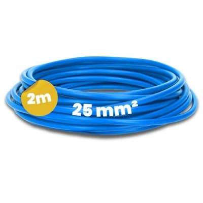 Image de Kalitec Câble de Câblage H07V K 25 mm² bleu 2 m Flexible Toron à fils fins unique pour armoire compteur monofil commande
